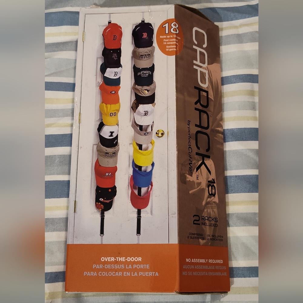 NEW! Cap Rack 18 Hat Organizer (Minor Damaged Box)